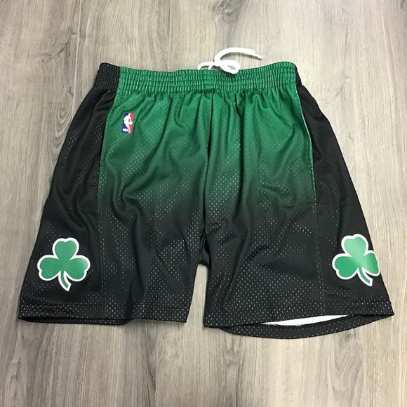 NWT Mitchell & Ness Celtics Fadeaway Swingman Shorts Black Green Size 2XL